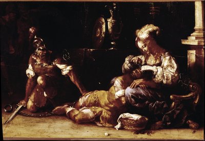 サムソンとデリラ」（油彩・キャンバス、1650年頃 作： Luigi Miradori