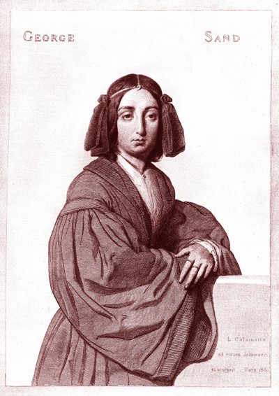 ジョージ・サンド（1804-1876） 作： Luigi Calamatta