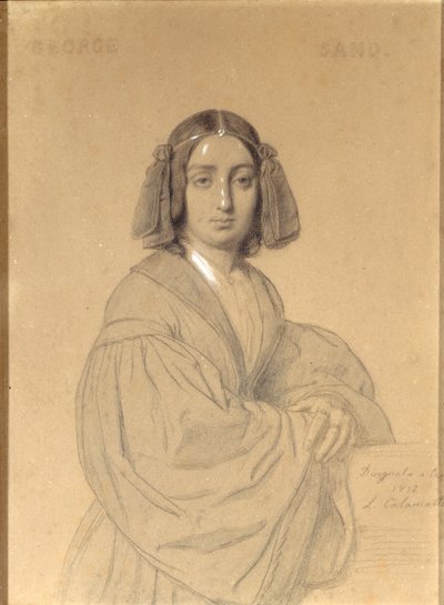ジョージ・サンドの肖像（1837年 作： Luigi Calamatta