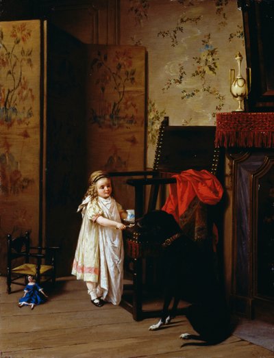 2 人分の朝食、ルイージ クローシオ作 (1835-1915)、パネルに油彩、42x32 cm 作： Luigi Crosio