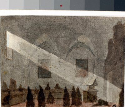 修道院の食堂（水彩画、1825年頃 作： Luigi Garibbo