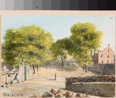 ジェノバのカプチーニのモンティの眺め（水彩画、1825年頃 作： Luigi Garibbo