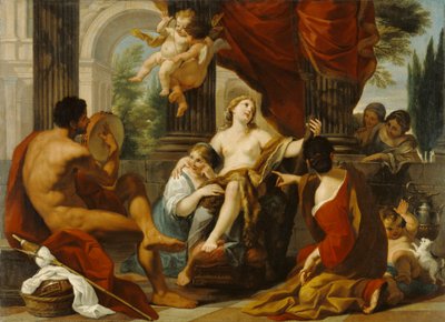 ヘラクレスとオンファレ、1700-10年頃 作： Luigi Garzi