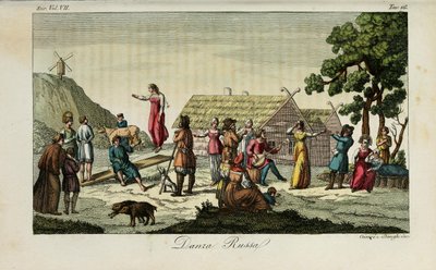 ロシアのダンス。 1831年のジュリオフェラーリオによる古代と現代の習慣または政府の歴史のイラスト 作： Luigi Giarrè