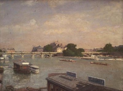 パリのシテ島（Ile de la Cite 作： Luigi Loir