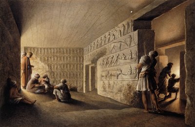 エジプトの墓の人物、 作： Luigi Mayer