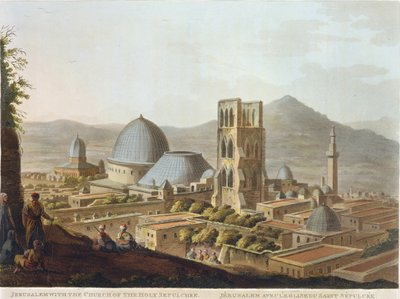 聖墳墓教会があるエルサレム、「パレスチナの景色」のパブ3枚。 Robert Bowyer（1758-1834）1803（アクアチント） 作： Luigi Mayer