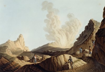 ストロンボリ島、クレーター 作： Luigi Mayer