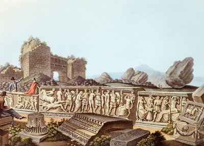 トルコのエフェソスの遺跡（イラスト：Luigi Mayer 作： Luigi Mayer
