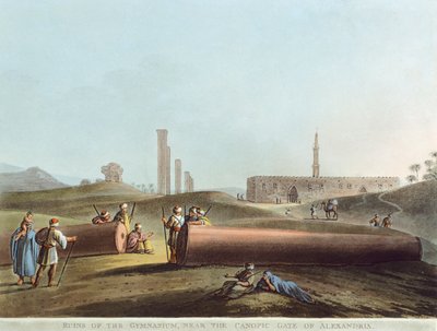 アレクサンドリアのカノープス門付近の体育館跡 作： Luigi Mayer