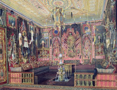ツァールスコエセローのキャサリン宮殿にあるアラビアンホール、1850年頃（紙と白と白色） 作： Luigi Premazzi