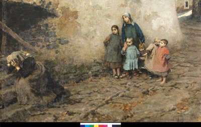 悲しみの学校、1895 作： Luigi Rossi