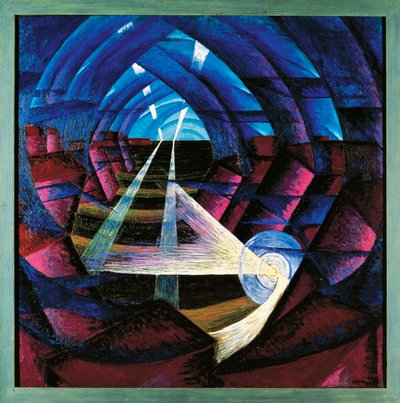 スイス、バーゼル、コンペネトレーションオブハウス+ライト+スカイ 作： Luigi Russolo