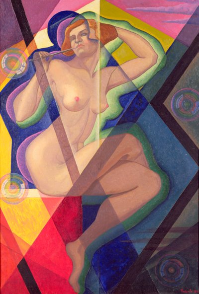 シャボン玉を持つ女 作： Luigi Russolo