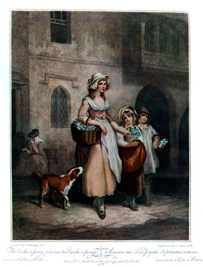 2束のペニープリムローズ、2束のペニー、1793、1910 作： Luigi Schiavonetti