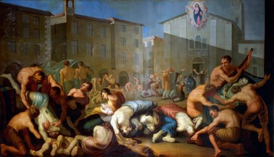 1630年のペスト、ルイジ・ヴァッカによるフレスコ画 作： Luigi Vacca