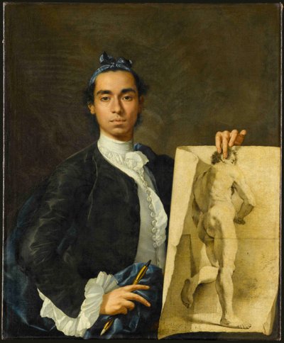 学術研究を行う自画像、1746年。 作： Luis Egidio Melendez