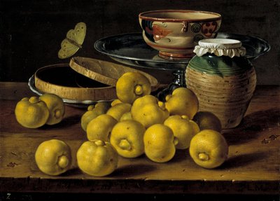 ライム、ジャム瓶、蝶のある静物画 メレンデス、ルイス・エジディオ（1716-1780） 18世紀後半 - 油彩・カンヴァス 35x48 - プラド美術館（マドリッド）所蔵 作： Luis Egidio Melendez