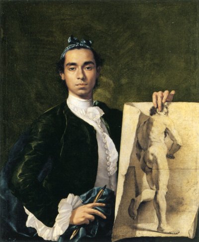 学術研究を行う自画像 作： Luis Egidio Melendez