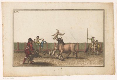 犬に襲われた雄牛 Coleccion de las principales suertes de una corrida de toros (シリーズタイトル) 闘牛の最重要技集（連載タイトル） 作： Luis Fernandez Noseret