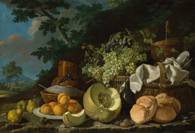 午後の食事La Merienda、ca. 1772年。 作： Luis Egidio Melendez