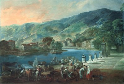 1784年頃のビルバオのエルアレナルのビュー 作： Luis Paret y Alcazar