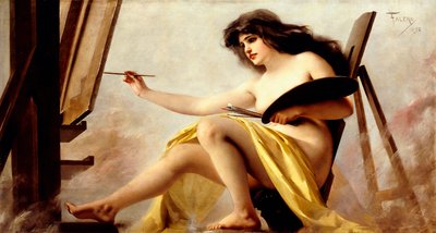 絵画の寓話、1892 作： Luis Riccardo Falero