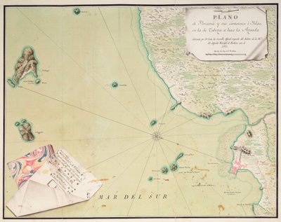 パナマ 地図 作： Luis de Surville