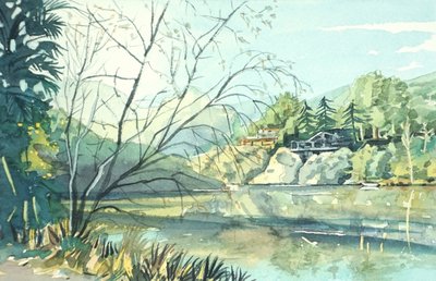 静かな湖畔の情景 作： 