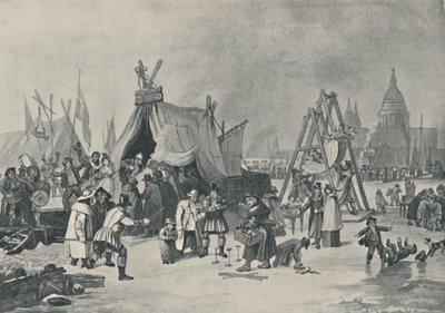 冷凍テムズ川の見本市、1814年、1920年 作： Luke Clennell
