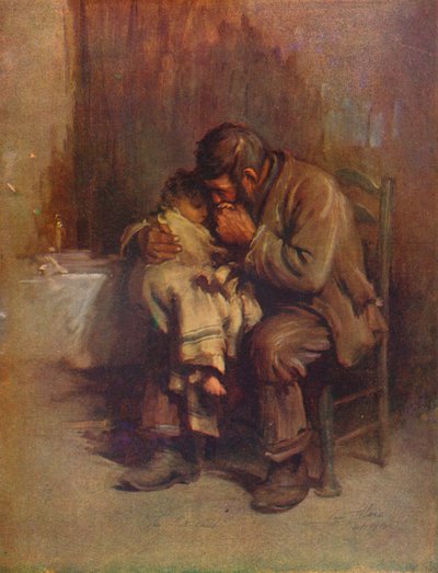 マザーレス」1899年頃、1914年 作： Luke Fildes