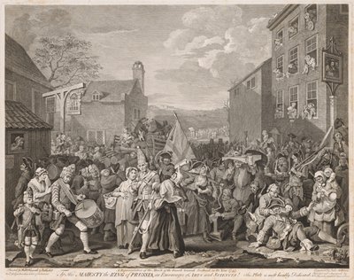 1746 年のフィンチリーへの進軍 (ホガースの後) 作： Luke Sullivan
