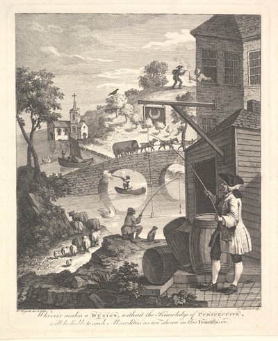 1754年2月、虚偽の見方に関する風刺：カービィの見方への口絵。 作： Luke Sullivan