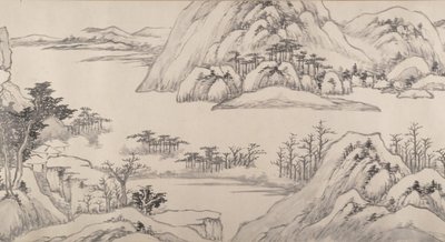 秋の川の風景」（1661年）。 作： Luo Mu