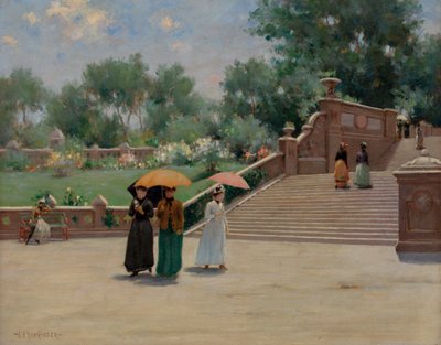 公園にて 1894年頃（キャンバスに油彩） 作： Luther Emerson van Gorder