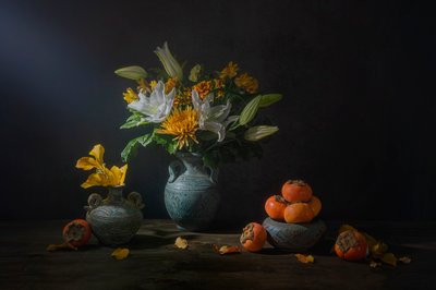 秋の花と実 作： Lydia Jacobs