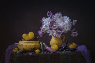 古典的な収穫の静物画 作： Lydia Jacobs
