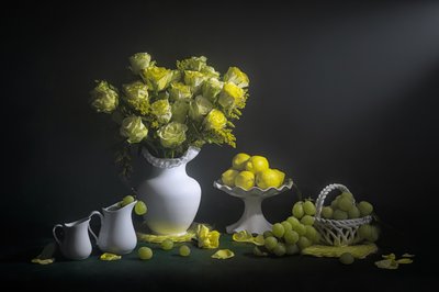 新鮮な緑の静物画 作： Lydia Jacobs