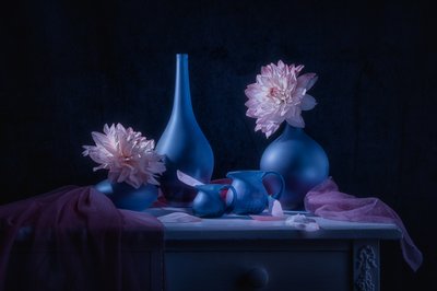 ムーディ・ブルー・ダリア 作： Lydia Jacobs