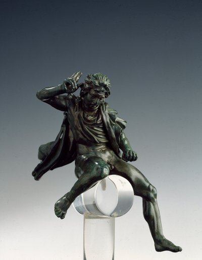 ギリシャのアート。"馬に乗ったマケドニアの王アレキサンダー大王（紀元前356～323年）" シシオネのリュシプス（紀元前395～305年）のブロンズ彫刻 紀元前4世紀。ローマ ヴィッラ・ジュリア国立博物館 イタリア 作： Lysippos (attributed to)