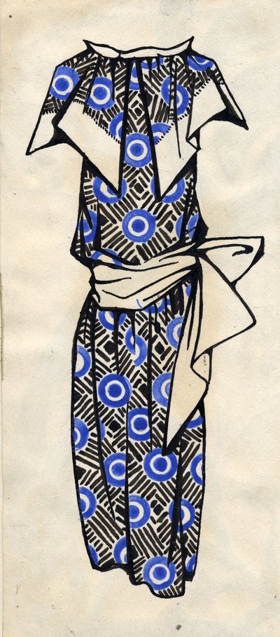 ドレスのデザイン、1924年。 作： Lyubov Sergeevna Popova
