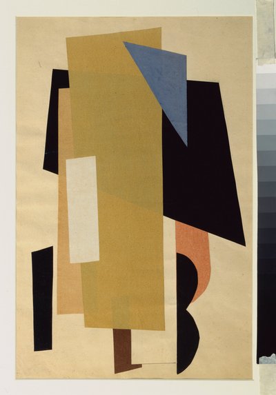建築画。 Lyubov (Lioubov) Sergeyevna Popova (1889-1924) の作品、コラージュ 作： Lyubov Sergeevna Popova