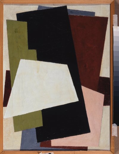 建築画。 Lyubov (Lioubov) Sergeyevna Popova (1889-1924) による絵画、キャンバスに油彩 作： Lyubov Sergeevna Popova