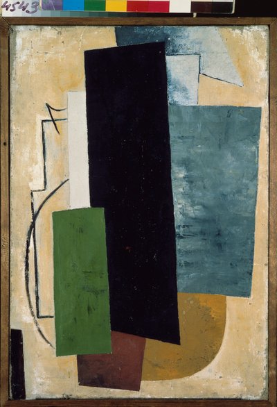建築画。 Lyubov (Lioubov) Sergeyevna Popova (1889-1924) による絵画、キャンバスに油彩 作： Lyubov Sergeevna Popova