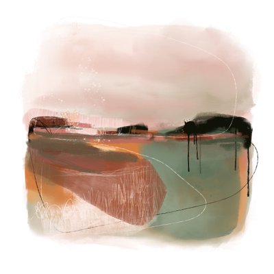 穏やかな抽象風景 作： 