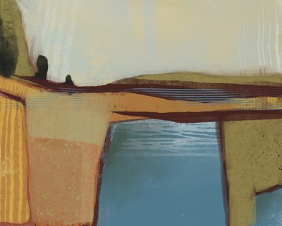 穏やかな水辺の風景 作： 