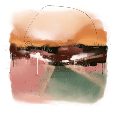 柔らかな抽象的な地平線 作： 