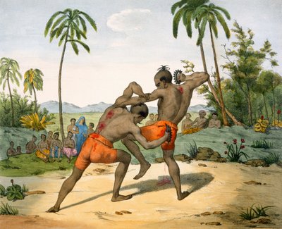 武器を持ったレスラー、1827年から35年 作： M.E. Burnouf