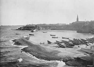 Cullercoats Bay、タインマス、c1896 作： M. Aunty