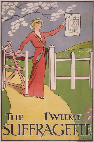 The Suffragette」新聞のポスター、1910年から1915年頃 作： M Bartels
